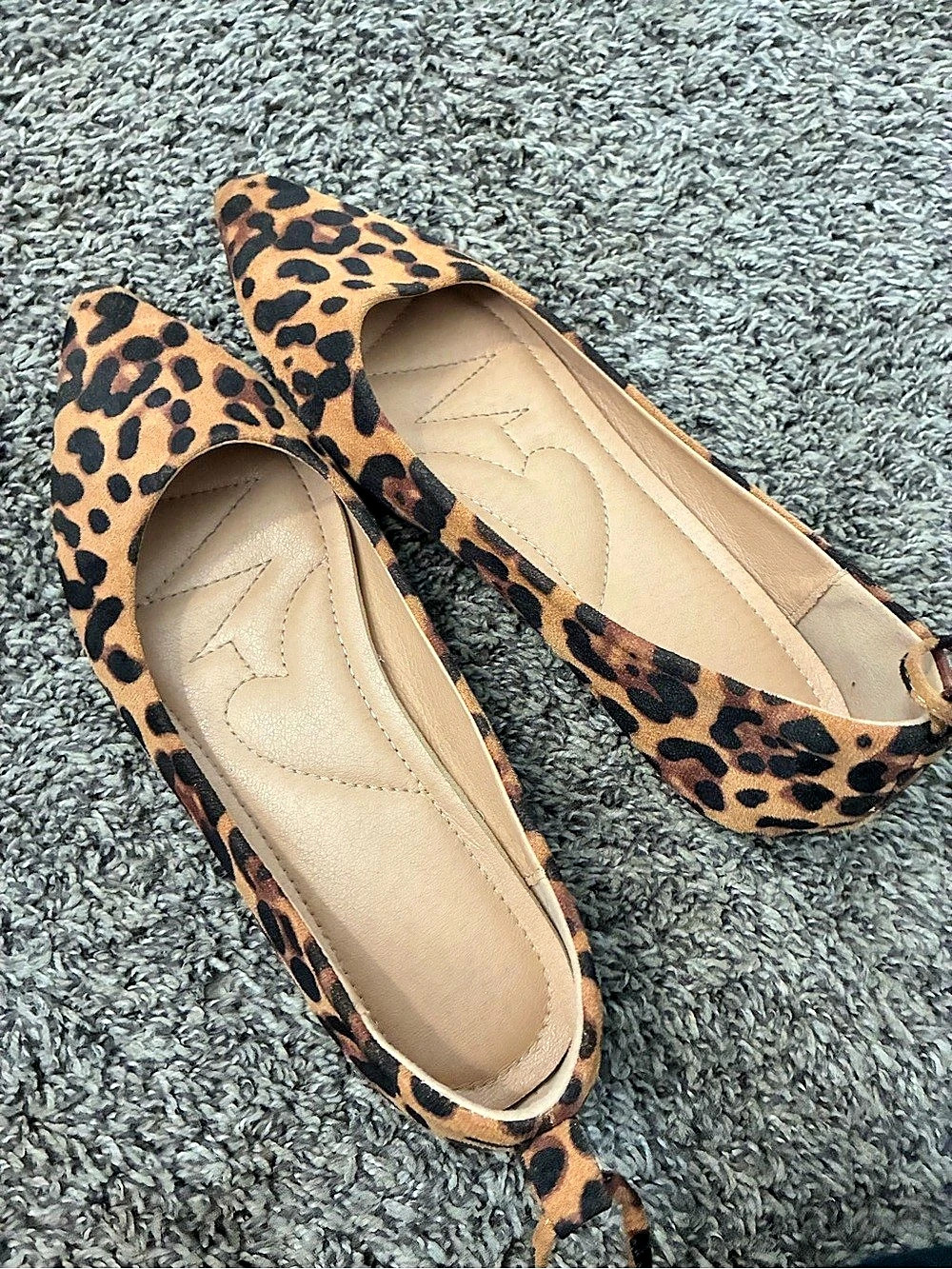 Leopard Print Pointed-Toe Flats